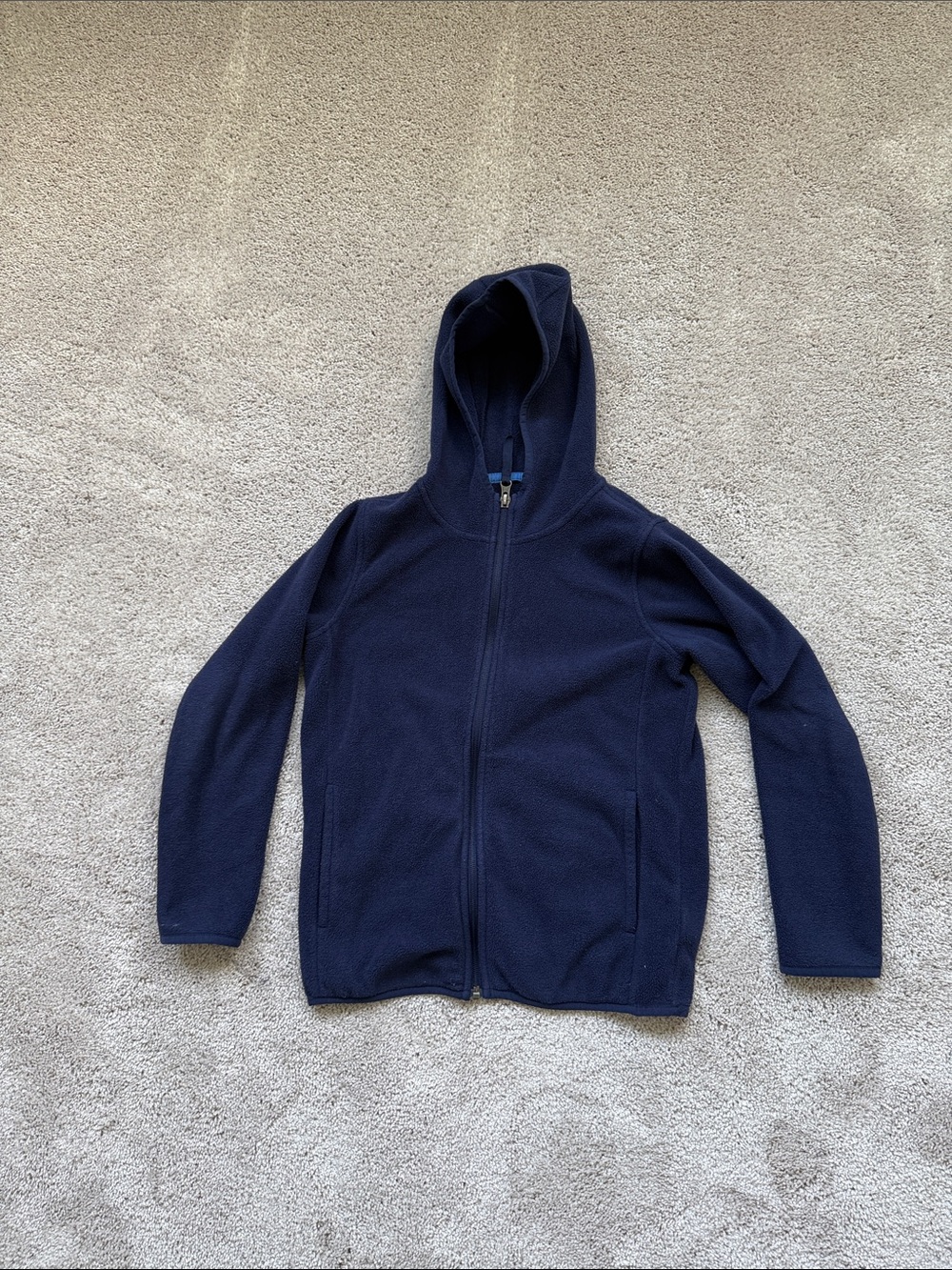 Kids Navy Zip-Up Fleece hoodie